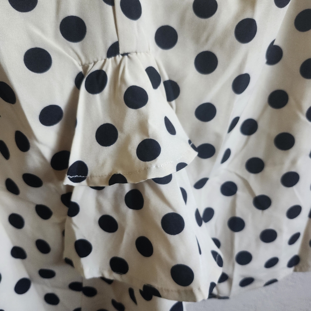 Retro Stage Polka Dot Midi Dress Sz L NWT PinUp Retro - Picture 5 of 7